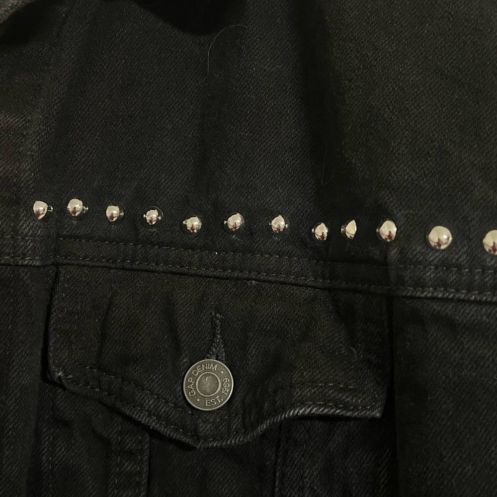 Gap Studded oversized icon Black
Denim Jacket new moto medium jean punk biker - Picture 9 of 14